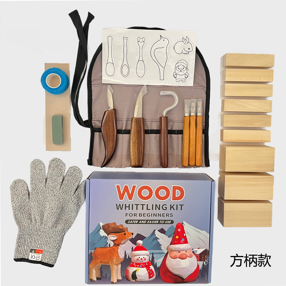 Woodworking Knives - Vleesmes Geschenkdoos Set 21-delige Houtbewerking Vleesmessen