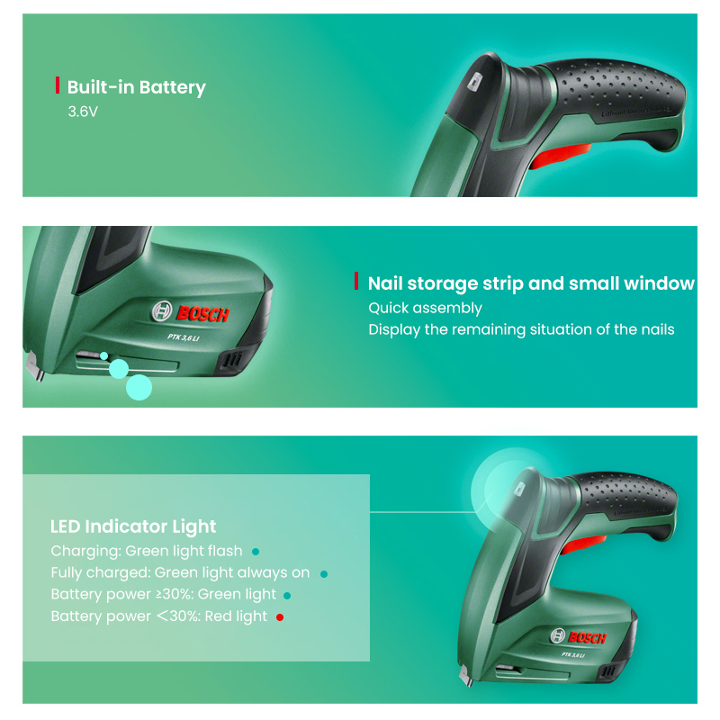 Bosch PTK 3.6 Li Draadloze Nag - Woodworking Nail Gun recensie en prijs