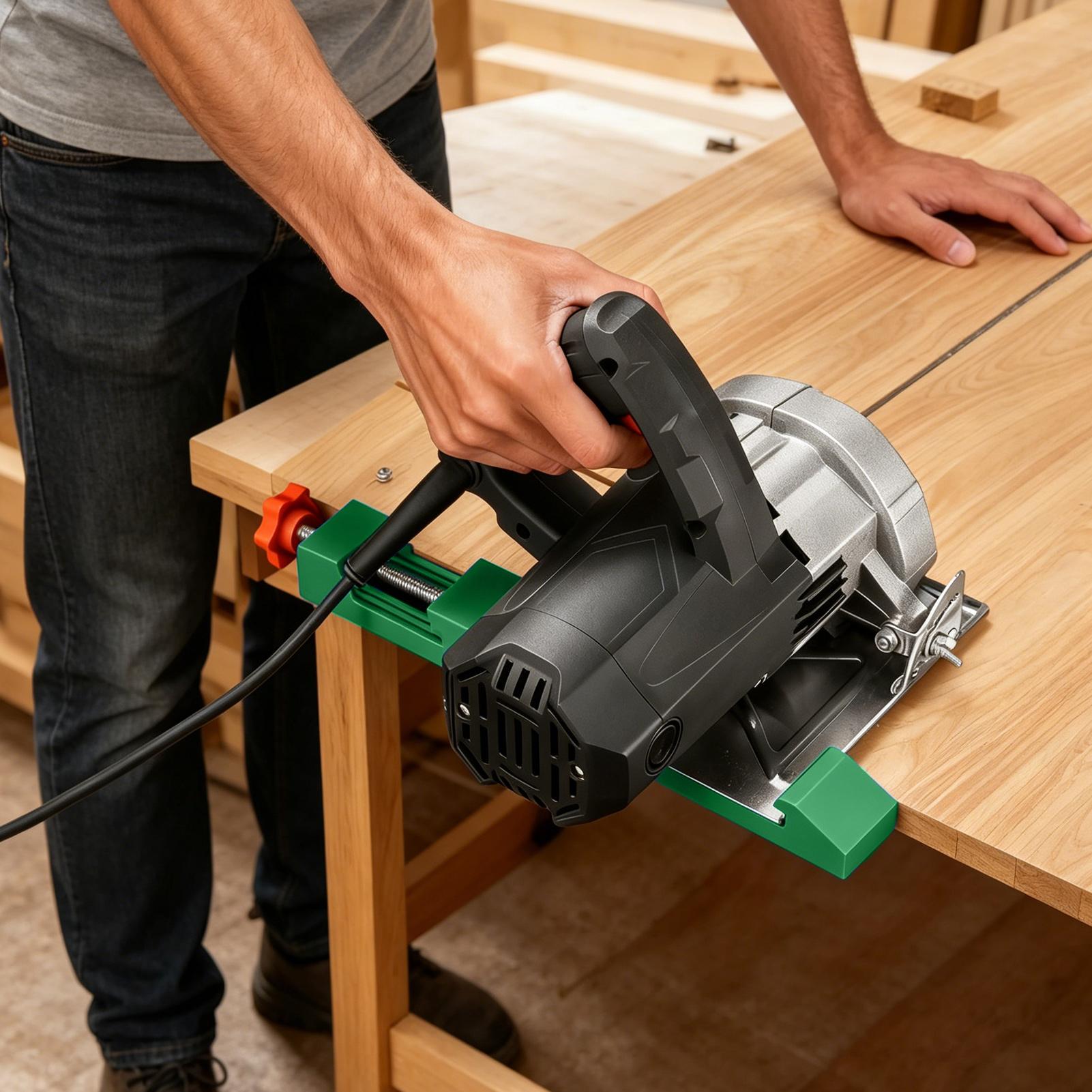 Snijgeleider voor cirkelzaagma - Woodworking Machines recensie en prijs