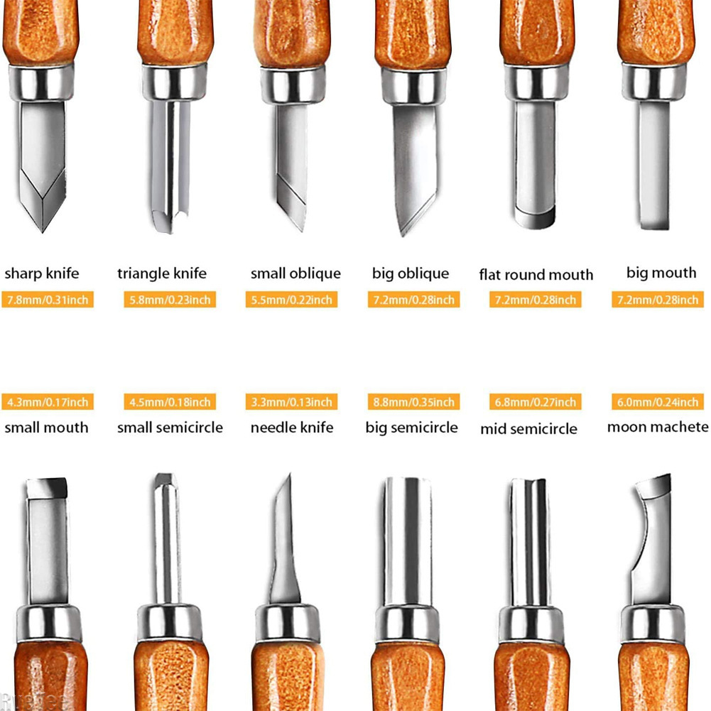 12-delige SK2 houtbewerkings-  - Woodworking Knives recensie en prijs